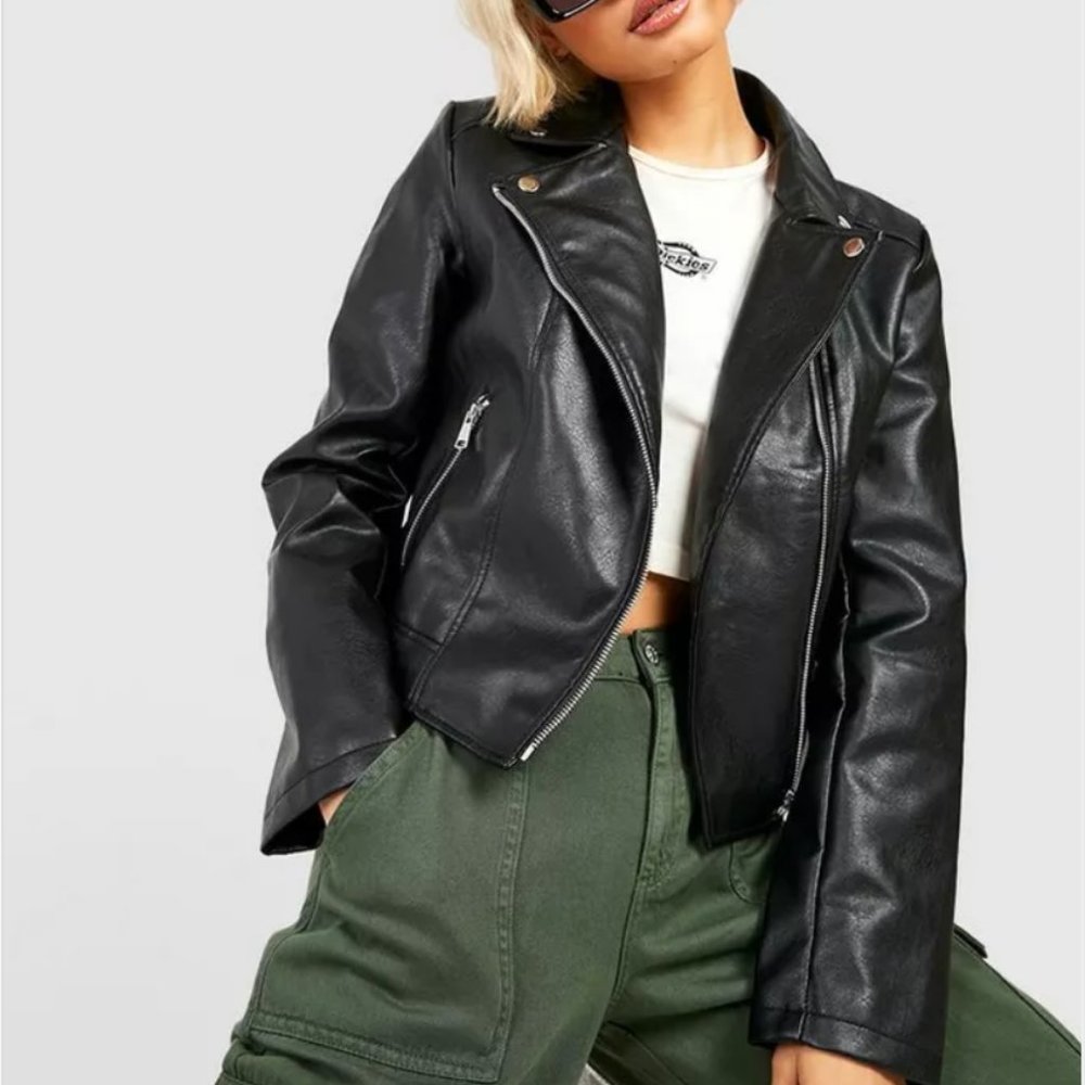 Faux Leather Moto Jacket NWT